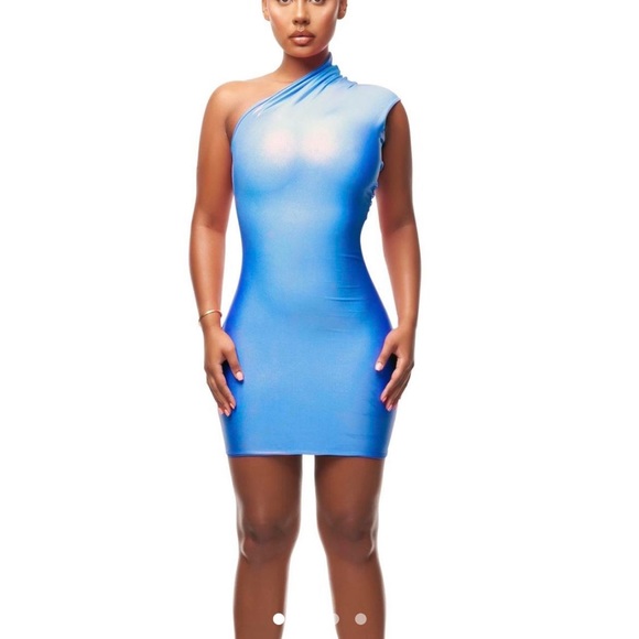 COUCOO GAGNON DRESS - BLUE BERRY - Picture 2 of 4